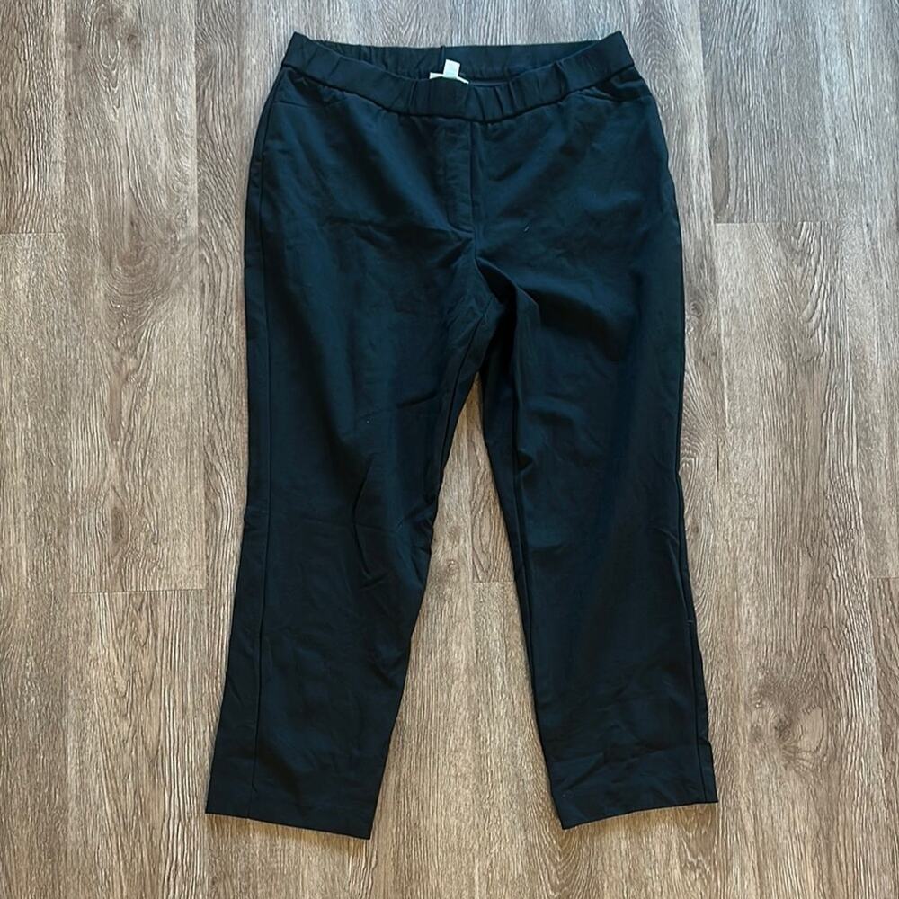 J.Jill Ponte Slim Leg Pants Black Size‎ Medium Petite High Rise